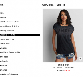 AEO website screen shot.